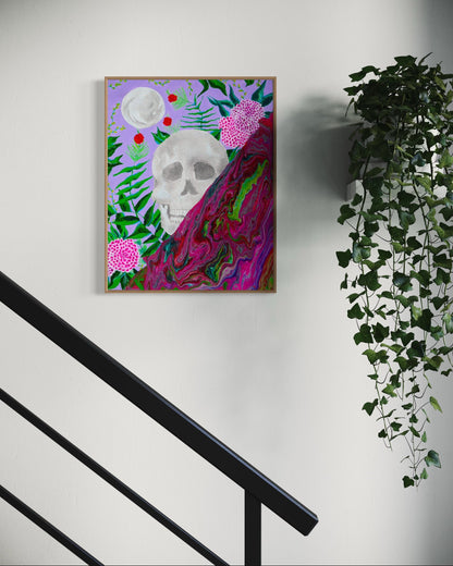 Flower and Bone Print