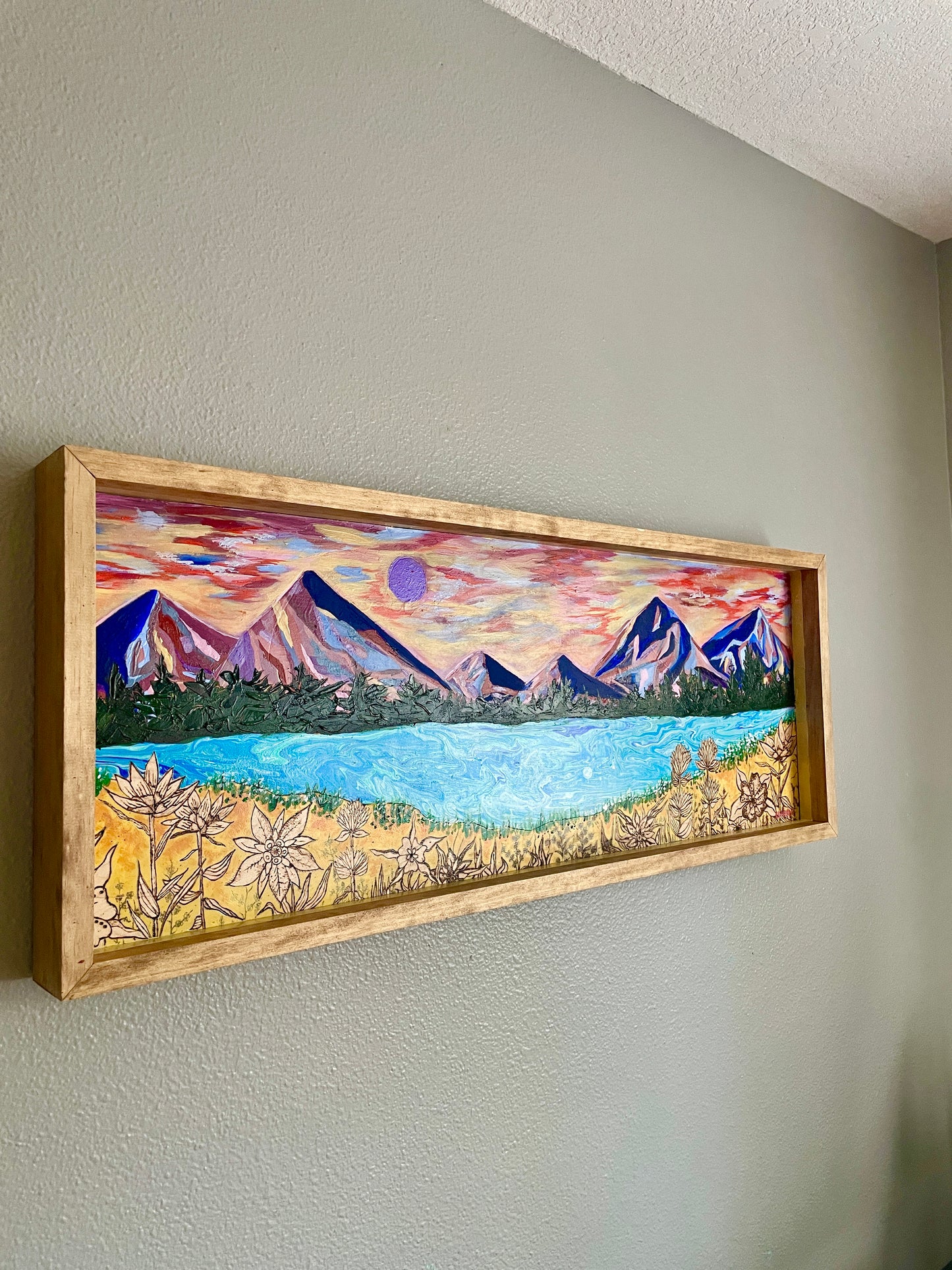 Time to Wind Down original wood burned painting