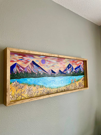 Time to Wind Down original wood burned painting