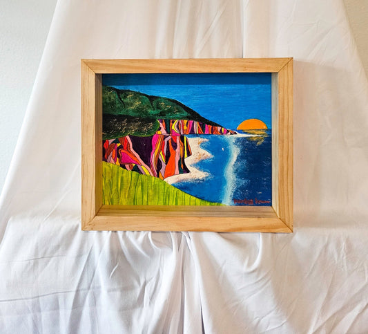Golden coast california colorful painting