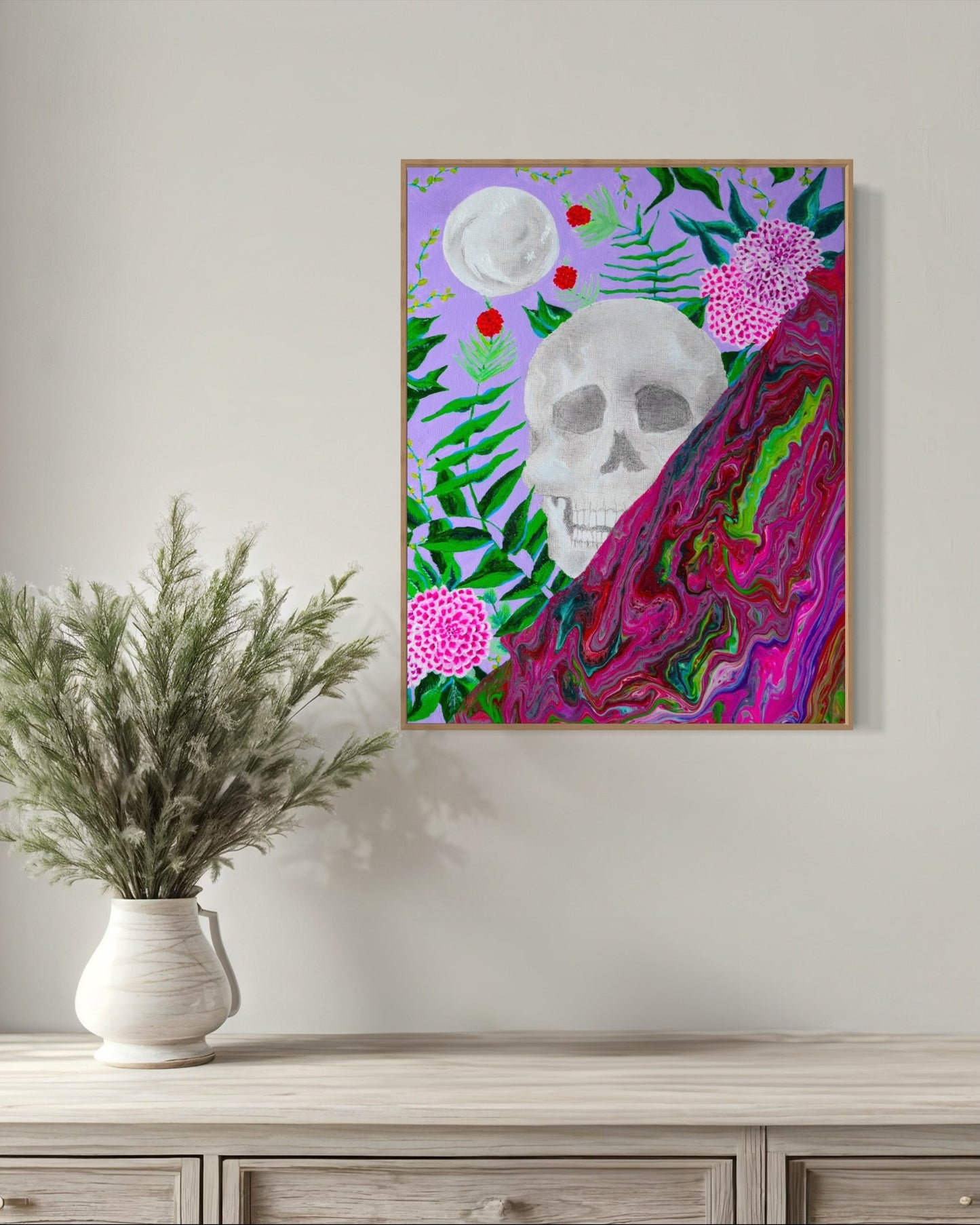 Flower and Bone Print
