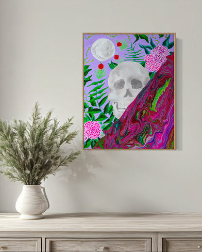 Flower and Bone Print