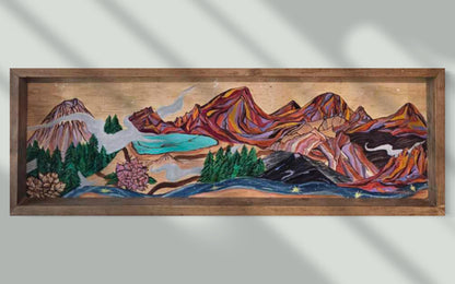 Into The Mystic Original Wood Burn Painting